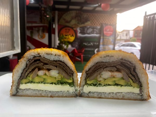 Sushi Burger de Camarón Carne